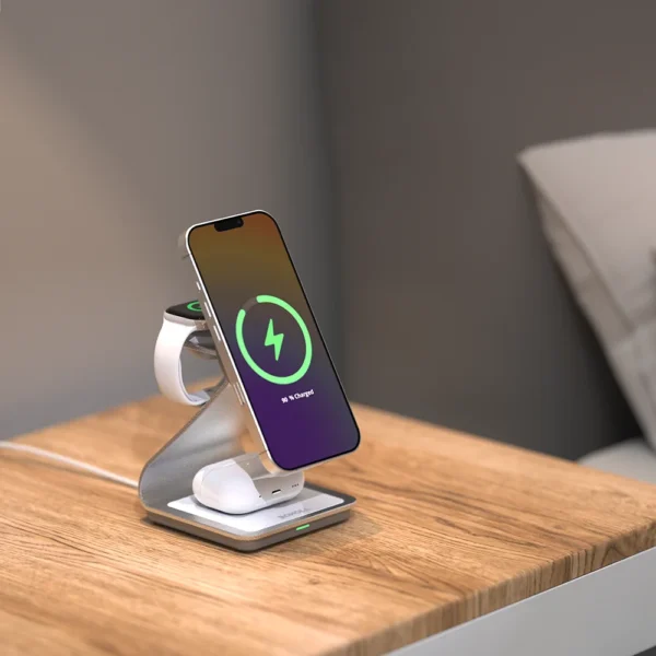Bonola Magnetic 3 in 1 Wireless Charger for iPhone 17/16/15/13/14/12 30W 4