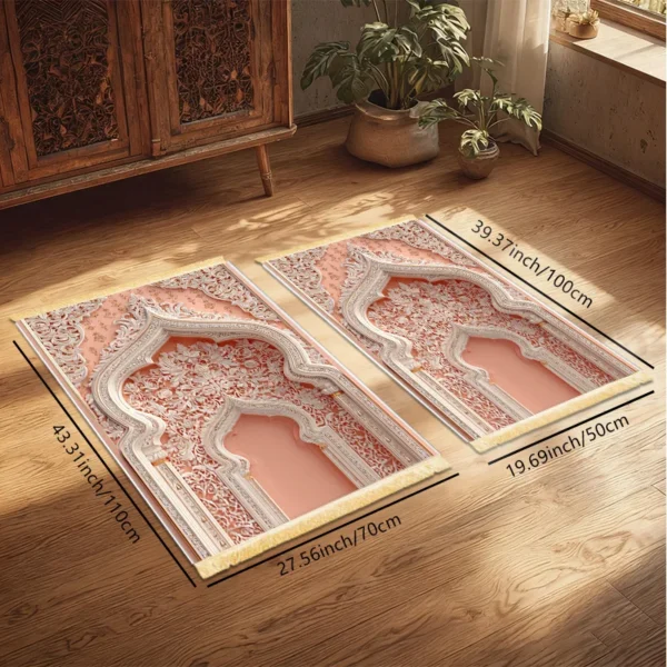 VIKAMA Muslim Prayer Mat Foldable Rug 2
