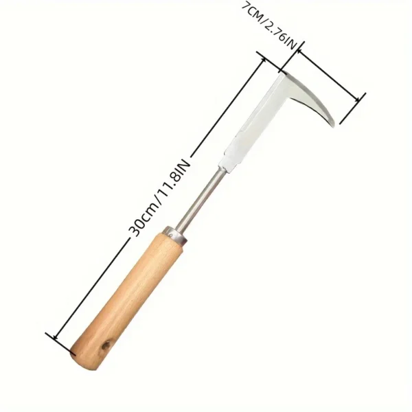 Stainless steel gap weeding tool, L-shaped multi-purpose garden hand tool 4