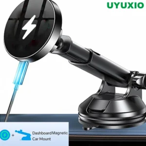 UYUXIO Dashboard Magnetic Wireless Car Phone Charger Adapter 15W 1