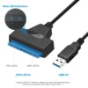 SATA 3 to USB 3.0 adapter cable 6Gbps high speed data Sata 5