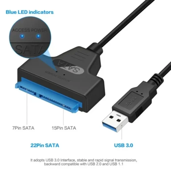 SATA 3 to USB 3.0 adapter cable 6Gbps high speed data Sata 5