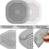 Silicone Bathroom Floor Bathtub WaterFilter Shower Drain Hair Catcher 6