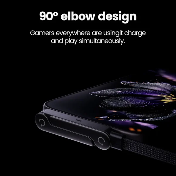 65W 2 in 1 USB A To USB C Fast Charging Foldable Phone Holder Data Cable 4