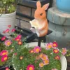 Solar Courtyard Lamp Resin Rabbit Hedgehog Luminous LED Lawn Lights 4