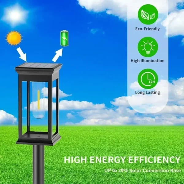 LED Solar Lights for Garden Yard Driveway - Automatic Pathway Lighting 3
