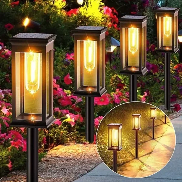 LED Solar Lights for Garden Yard Driveway - Automatic Pathway Lighting 5