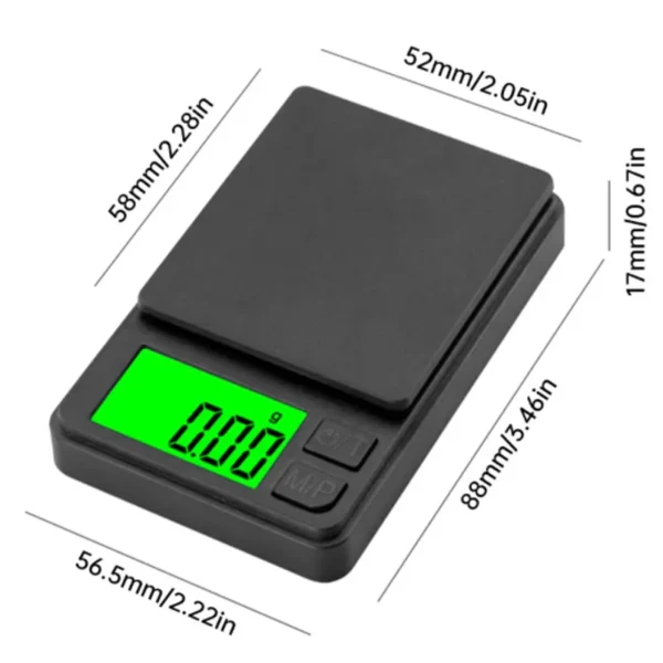 Precision Pocket Scale 1000g X 0.1g - Digital Gram, Ounces/Grains Scale with Backlit LCD 4
