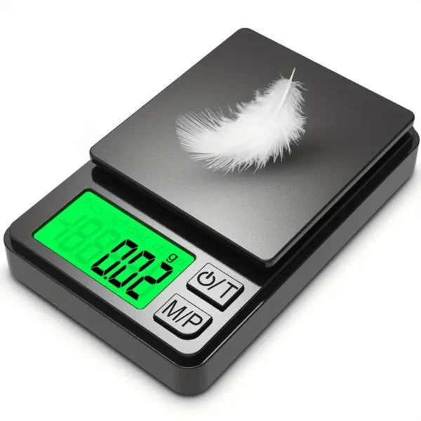 Precision Pocket Scale 1000g X 0.1g - Digital Gram, Ounces/Grains Scale with Backlit LCD 1