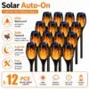 12/33/96LED Solar Flame Torch Light Flickering Light Waterproof Garden Decoration Outdoor 1