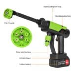 4000W Electric Pressure Washer Power Jet Washer 3626PSI Car Cleaner Gun With 2 Battery