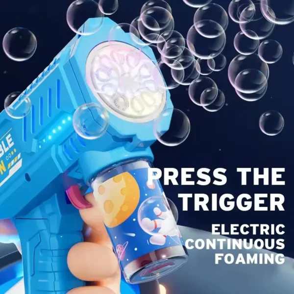 Fully Automatic Bubble Gun Rocket Bubbles Machine Automatic Blower with Bubble Liquid 4