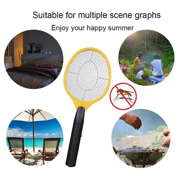 Electric Fly Insect Bug Zapper Bat Handheld Insect Fly Swatter Racket Portable Mosquitos Killer Pest Control For Bedroom Insects 3