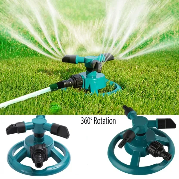 Sprinkler Nozzle 360 Degree Automatic Rotating Water Spray Garden Lawn 1