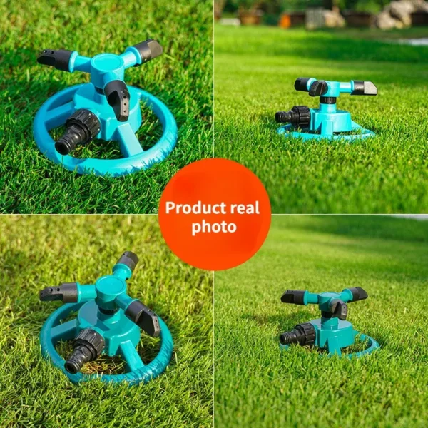 Sprinkler Nozzle 360 Degree Automatic Rotating Water Spray Garden Lawn 3