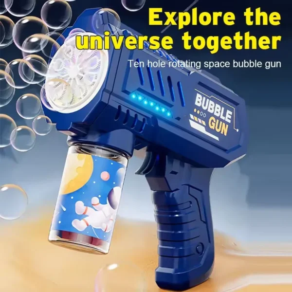 Fully Automatic Bubble Gun Rocket Bubbles Machine Automatic Blower with Bubble Liquid 5
