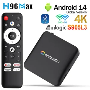 H96Max S905L3 4K HD Android 14 Smart TV Box USB 2.0 2.4G&5G Dual WiFi Support Google Voice Assistant TVBox Set Top Box 1