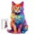 Wooden puzzle Jigsaw Cat gift box Beautiful Irregular shape